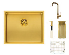 Reginox SET Miami 500 Gold + Sink tap Crystal + Accessories